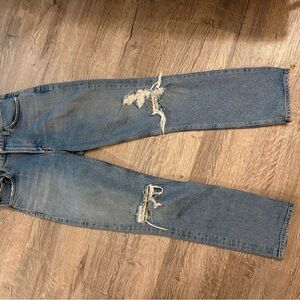 Agolde high waist Distressed Blue Jeans